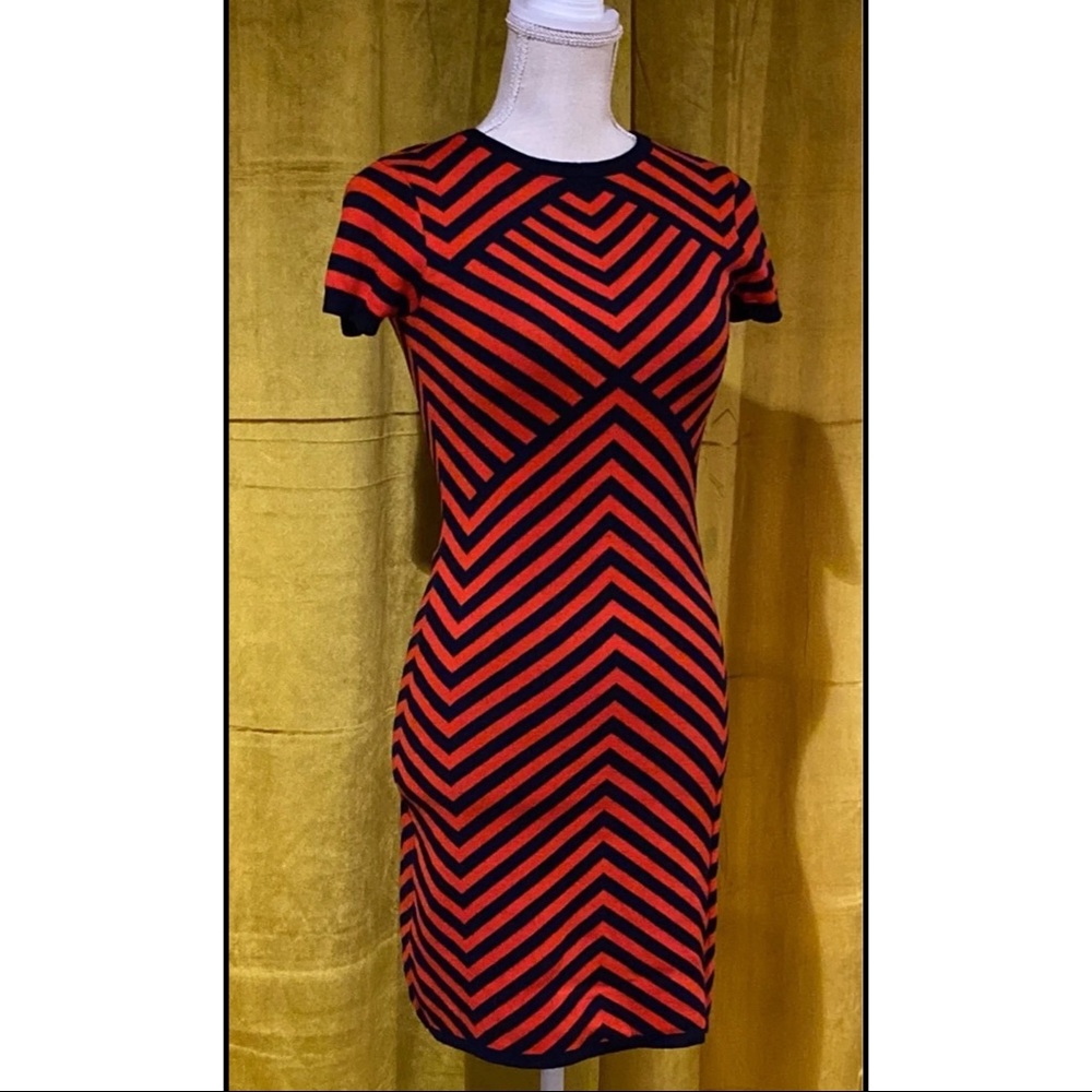 Cremieux Knit Chevron Dress